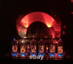 Nixie Clock IN-14 Tubes. Steampunk Copper, Brass & Glass! Very Early Weston 264