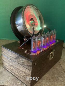 Nixie Clock IN-14 Tubes. Steampunk Copper, Brass & Glass! Vintage Frank S. Betz