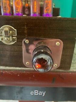 Nixie Clock IN-14 Tubes. Steampunk Copper, Brass & Glass! Weston 264 + Dekatron