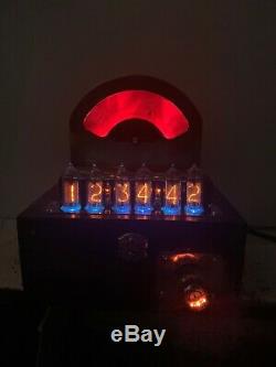 Nixie Clock IN-14 Tubes. Steampunk Copper, Brass & Glass! Weston 264 + Dekatron