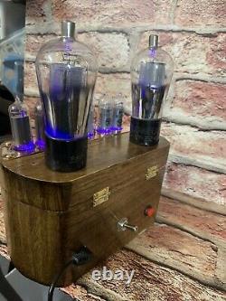 Nixie Clock IN-14 Tubes. Steampunk Value Priced. Vintage Vacuum Tubes Rgb Lit
