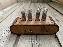 Nixie Clock Kit IN14 Gofra (With tubes) and Wooden Enclosure. 24 H. F