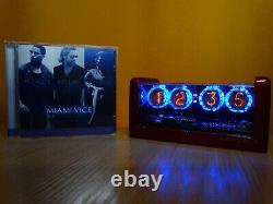 Nixie Clock with 4 Z560M tubes blue led & golden red case & alarm & remote ctrl