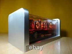 Nixie Clock with 4xIN-12 tubes & alarm & aluminum case & red LED
