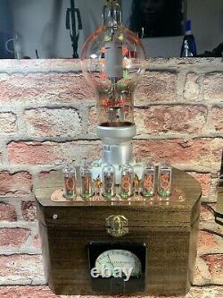 Nixie IN-14 Tube Steampunk Clock. Eimac 250TH 14 RGBs. Ever Changing Colors