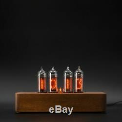Nixie Tube Clock 4x IN-14 Vintage Retro Table Wooden Clock Glowing Home Decor