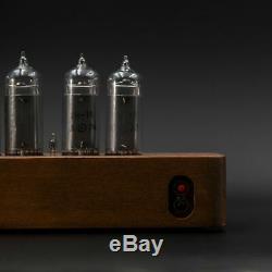 Nixie Tube Clock 4x IN-14 Vintage Retro Table Wooden Clock Glowing Home Decor