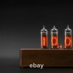 Nixie Tube Clock 4x IN-14 Vintage Retro Table Wooden Glowing Clock Home Decor