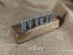 Nixie Tube Clock 6x IN-14 Vintage Retro Wooden Glowing Clock Assembled Gift Man