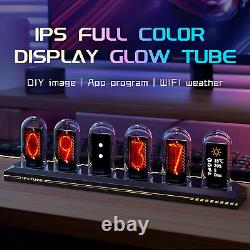 Nixie Tube Clock Glow Tube Clock IPS Color Screen Digital Clock DIY Analog Digit