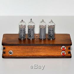 Nixie Tube Clock IN-14 Nixie Clock Assembled Tested Wooden Case Vintage Clock
