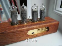 Nixie Tube Clock IN-14 Retro Vintage steampunk Wood enclosure Best gift Handmade