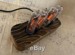 Nixie Tube Clock IN-14 Unique Vintage Clock assembled watch wooden case #10