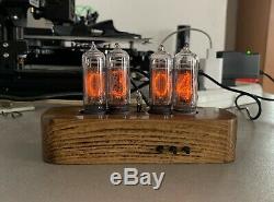 Nixie Tube Clock IN-14 Unique Vintage Clock assembled watch wooden case #20