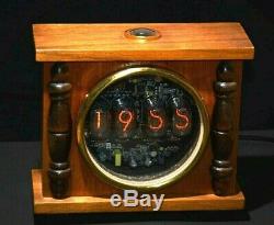 Nixie Tube Clock, Re-purposed Vintage Retro Desk Clock, Table Clock. Perestroika