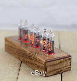 Nixie Tube Clock Soviet Union 6 IN-14 Tubes Alarm Remote Assembled 100% Tested