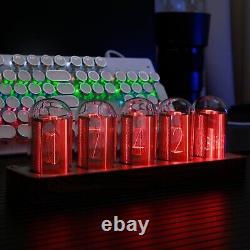 Nixie Tube Clock Wooden Digital Clock for Bedroom, Support Wi-Fi Time Calibra