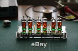 Nixie Tube Clock on 6 IN-14 Tubes Assembled Acrylic Case USB Powered