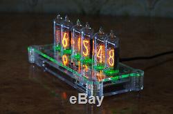Nixie Tube Clock on 6 IN-14 Tubes Assembled Acrylic Case USB Powered