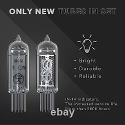 Nixie Tube Clock with IN-14 Replaceable Tubes, Motion Sensor, Visual Effects