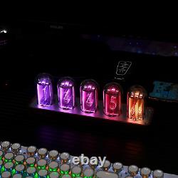 Nixie Tube Clock with Wi-Fi SYNC, Alarm & Timer, 12/24H Display, No Assembly Req