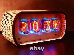 Nixie Tube IN-12 Retro Vintage Clock Lamp made in USSR Wooden Case Assembled