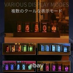 Nixie Tube Style Clock Retro x Modern LED Digital 16 mil. Colors RGB JAPAN NEW