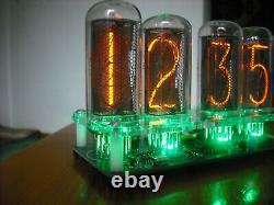 Nixie Tube clock with IN-18 Tube LED RGB Backlight Black PCB