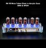 Nixie Tubes Clock On In-18 In Big Acrylic Case With Columns