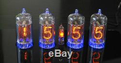 Nixie Tubes Clock with 4 pieces Z570M tubes with RGB backlight Alarm and Chimes