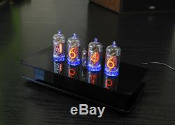 Nixie Tubes Clock with 4 pieces Z570M tubes with RGB backlight Alarm and Chimes