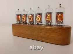 Nixie clock Z570M German tubes wooden case Jewel Series by Monjibox Nixie