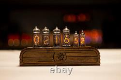 Nixie tube clock IN14+IN16 RGB gift for christmas for him her boyfriend