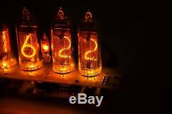 Nixie tube clock IN-14 Amber US power adapter included