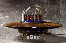 Nixie tube clock UFO style vintage tube In 14 In14 Desk Clock RGB