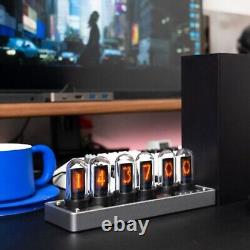 Nixie tube clock include IN-14 tube and plywood black case retro vintage FR