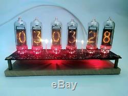 Nixie tube clock include IN-14 tubes and stand Table Retro Old School