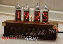 Nixie tube clock kit 2.3 with IN-14 Tubes in wood box