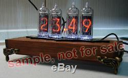 Nixie tube clock kit 2.3 with IN-16 Tubes in wood box  with DIY alder wood case 