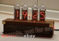 Nixie tube clock kit 2.3 with IN-14 Tubes in wood box with DIY alder wood case