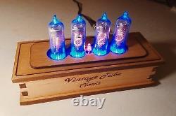 Nixie tube clock kit 2.3 with IN-16 Tubes in wood box with DIY alder wood case