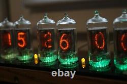 Nixie tube clock with 6pcs RFT Z570M tubes wooden black FINE 5 NOT UPSIDE DOWN 2