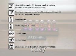 Nixie tube clock with 6pcs RFT Z570M tubes wooden clear FINE 5 NOT UPSIDE DOWN 2