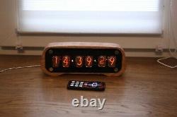 Nixie tube clock with IN-12 and case tubes Remote Motion Sensor Temperature