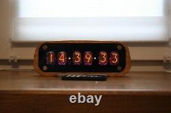 Nixie tube clock with IN-12 and case tubes Remote Motion Sensor Temperature