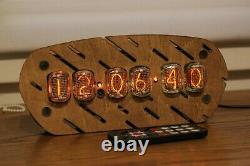 Nixie tube clock with IN-12 tubes plywood case Remote Motion Sensor Temperature
