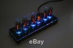 Nixie tube clock with IN-14 tubes and CLEAR CASE Remote Temperature