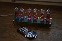 Nixie tube clock with IN-14 tubes and without case Remote Temperature