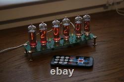 Nixie tube clock with IN-14 tubes and without case Remote Temperature