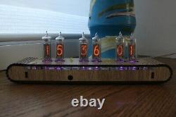 Nixie tube clock with IN-16 miniature tubes (fine 5) maple Remote Night modes